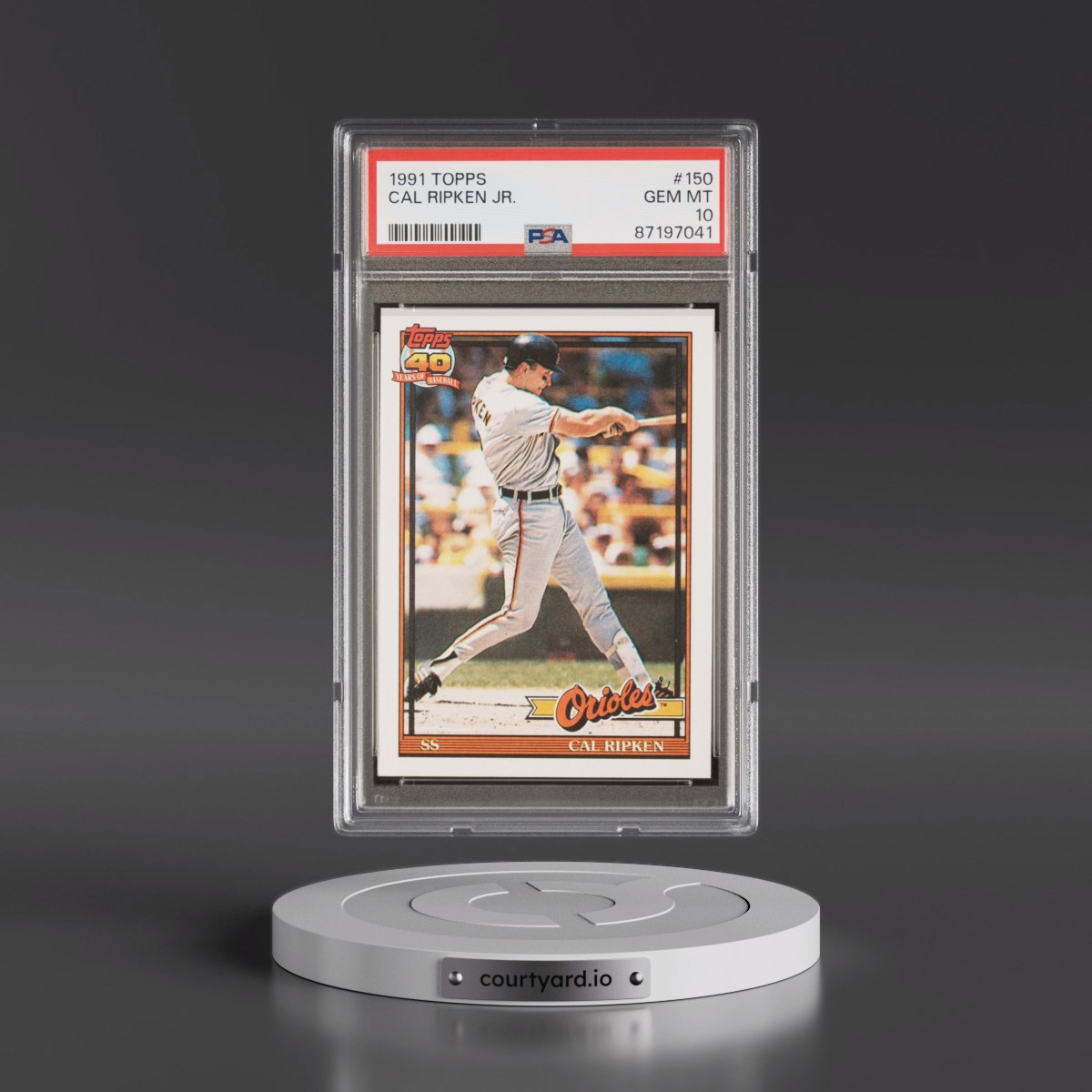 1991 Topps #150 Cal Ripken Jr. (PSA 10 GEM MINT)