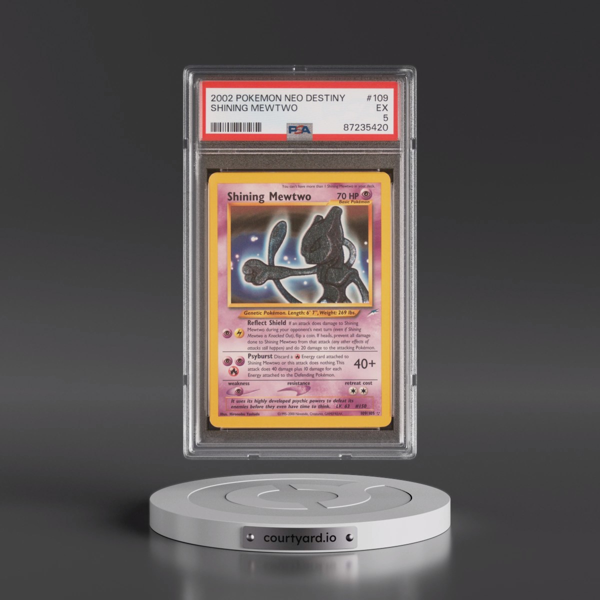 2002 Pokémon Neo Destiny #109 Shining Mewtwo - Holo (PSA 5 EX)