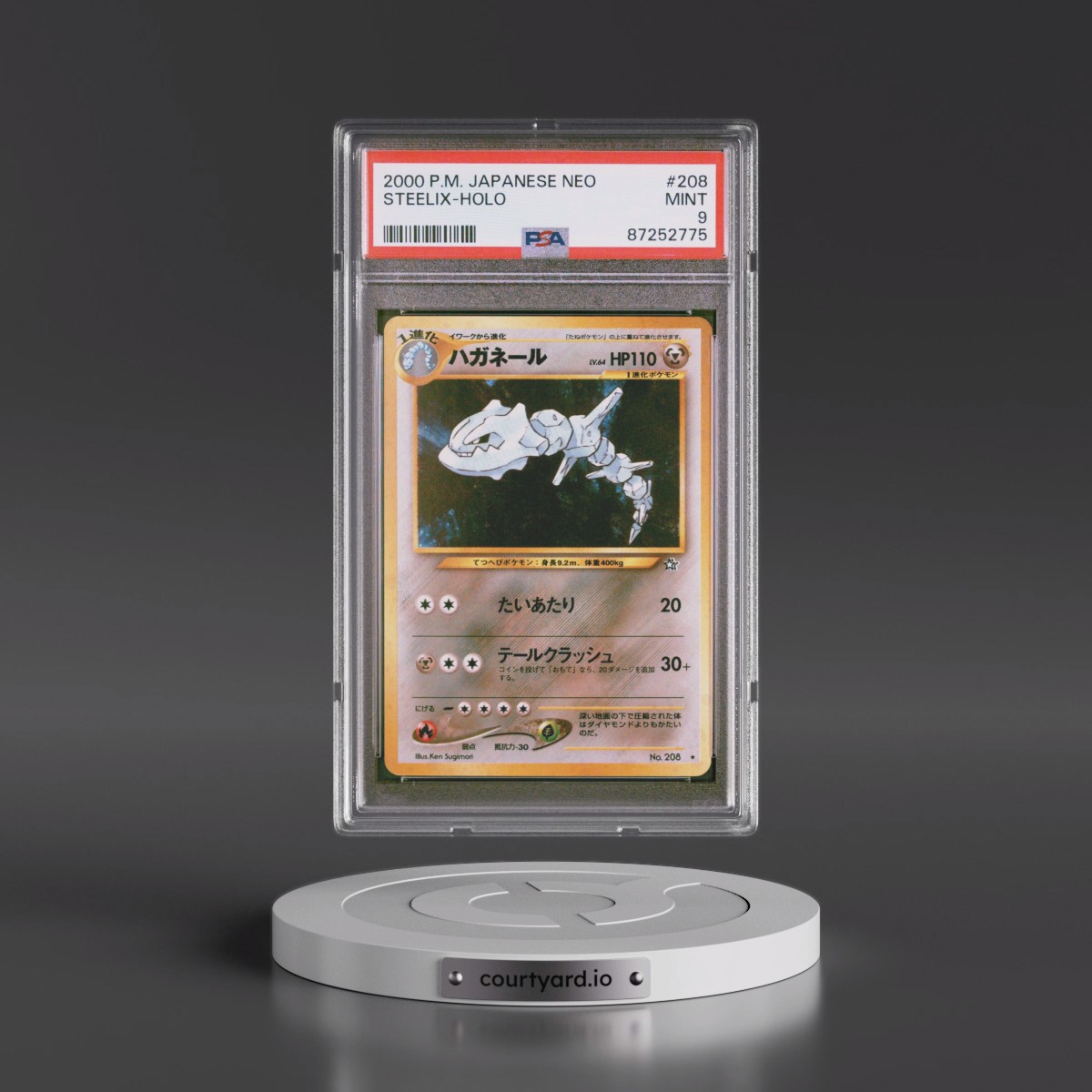 2000 Pokémon Neo #208 Steelix - Holo (PSA 9 MINT)
