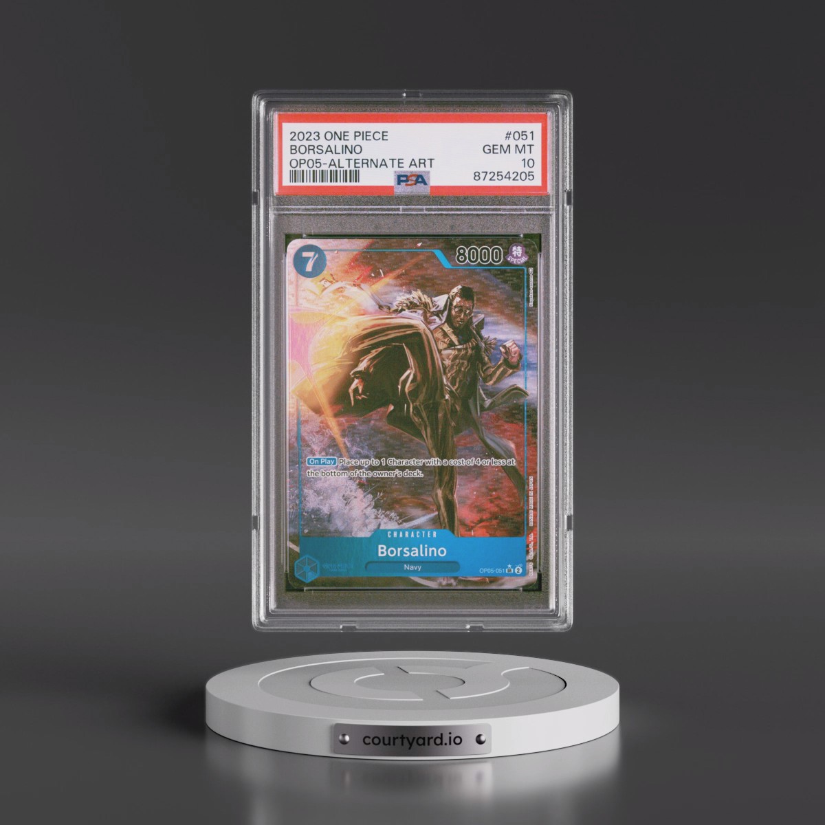 2023 One Piece OP05-Awakening of the New Era #051 Borsalino - Alternate Art (PSA 10 GEM MINT)