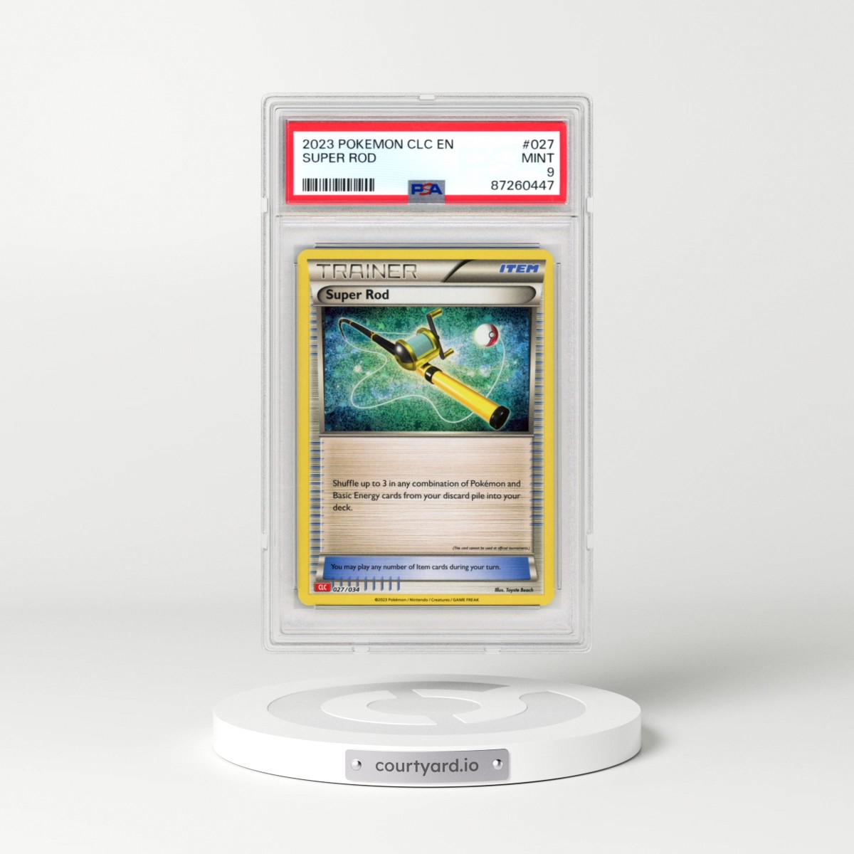 2023 Pokémon Clc-Trading Card Game Classic Charizard & HO-Oh EX Deck #027 Super Rod (PSA 9 MINT)