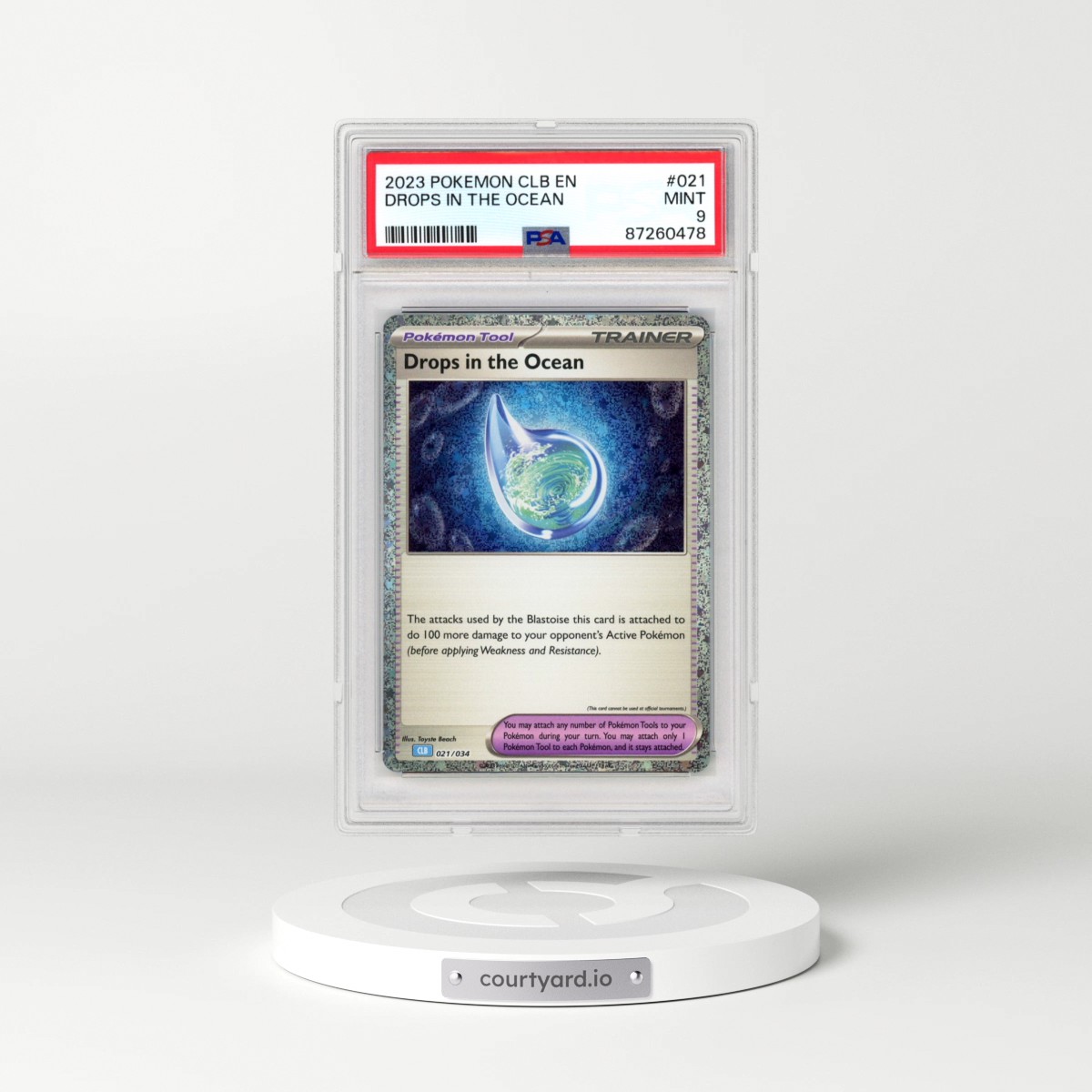 2023 Pokémon Clb-Trading Card Game Classic Blastoise & Suicune EX Deck #021 Drops in the Ocean (PSA 9 MINT)