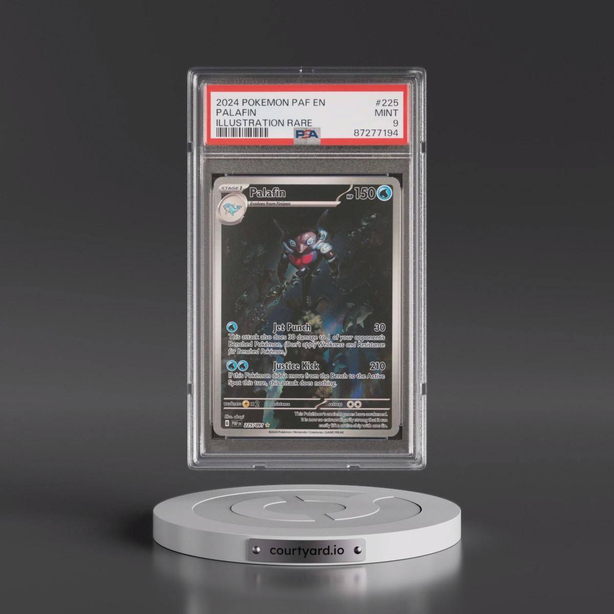 2024 Pokémon Paf EN-Paldean Fates #225 Palafin - Illustration Rare (PSA 9 MINT)