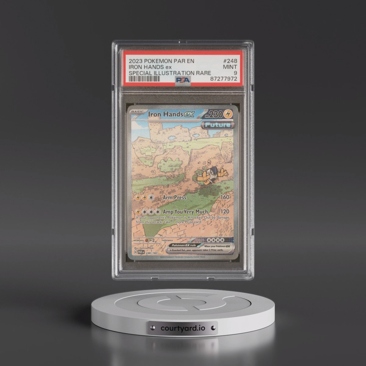 2023 Pokémon Par EN-Paradox Rift #248 Iron Hands EX - Holo Special Illustration Rare (PSA 9 MINT)
