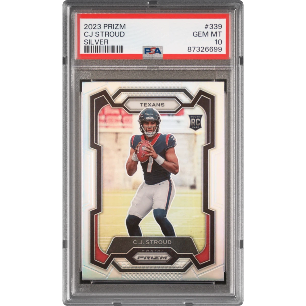 2023 Panini Prizm #339 CJ Stroud - Silver Prizm (PSA 10 GEM MINT)