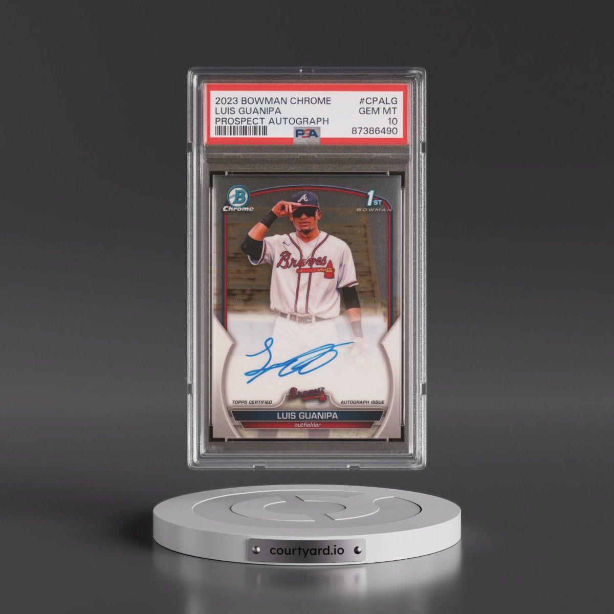 2023 Bowman Chrome Prospect Autographs Luis Guanipa #CPALG PSA 10