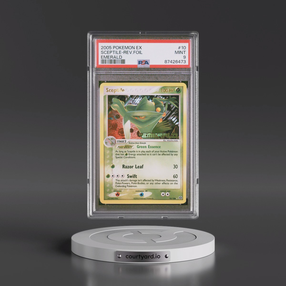 2005 Pokémon EX Emerald #10 Sceptile - Reverse Foil (PSA 9 MINT)