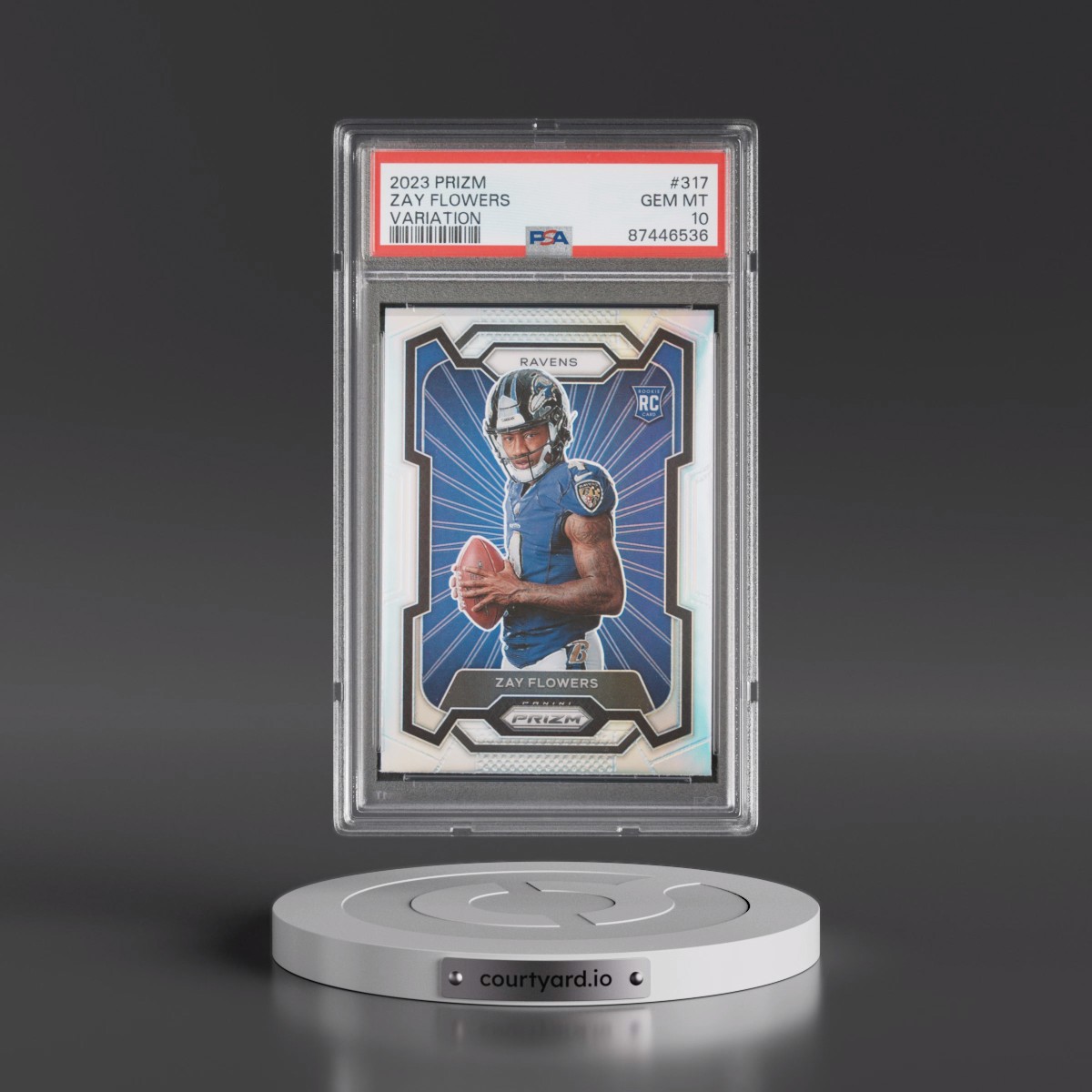2023 Panini Prizm #317 Zay Flowers - Variation (PSA 10 GEM MINT)