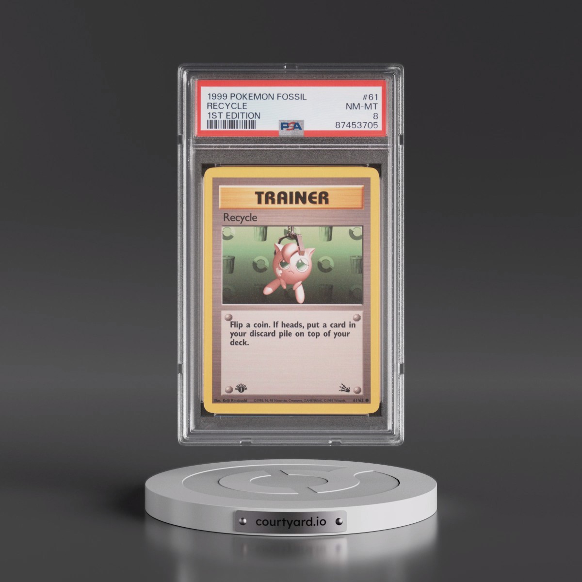 1999 Pokémon Fossil #61 Recycle - 1st Edition (PSA 8 NM-MT)