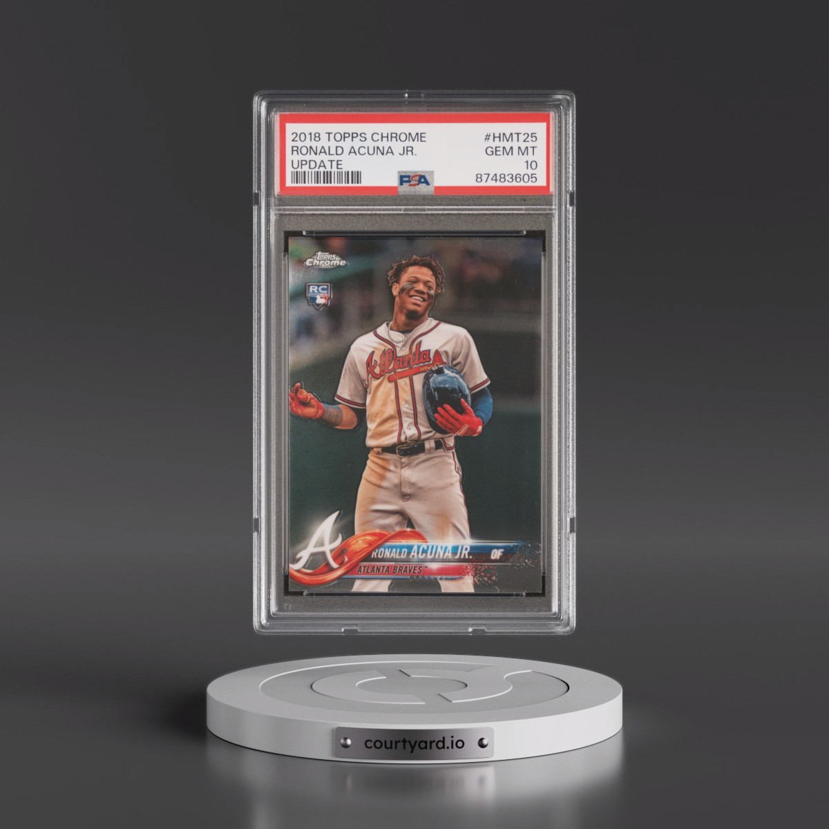 2018 Topps Chrome Update #HMT25 Ronald Acuna Jr. (PSA 10 GEM MINT)