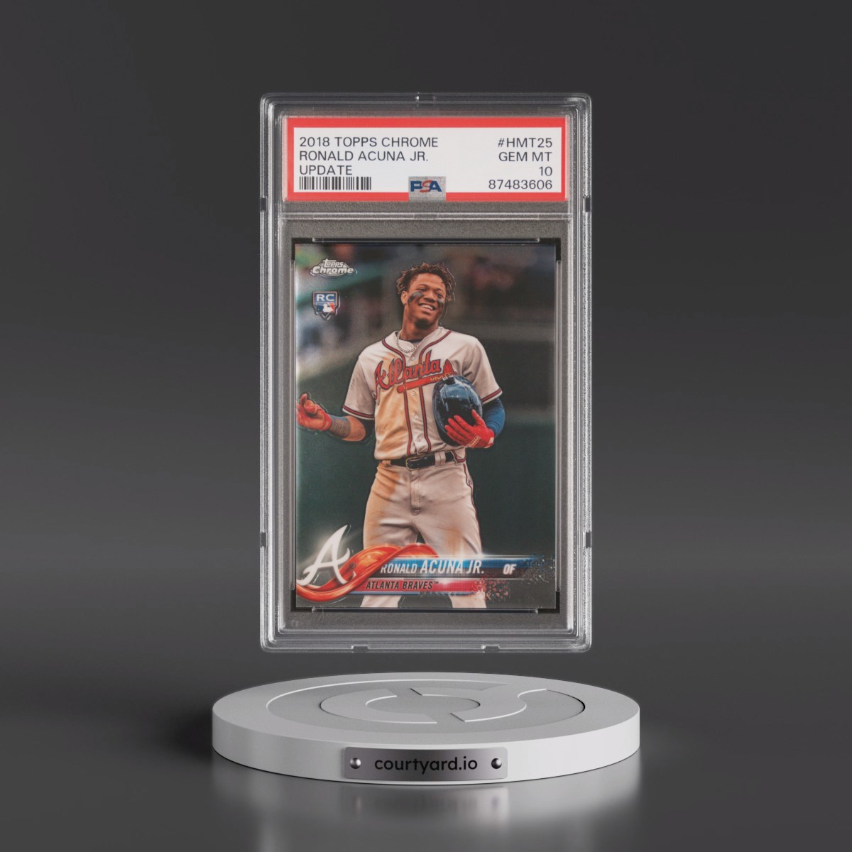 2018 Topps Chrome Update #HMT25 Ronald Acuna Jr. (PSA 10 GEM MINT)