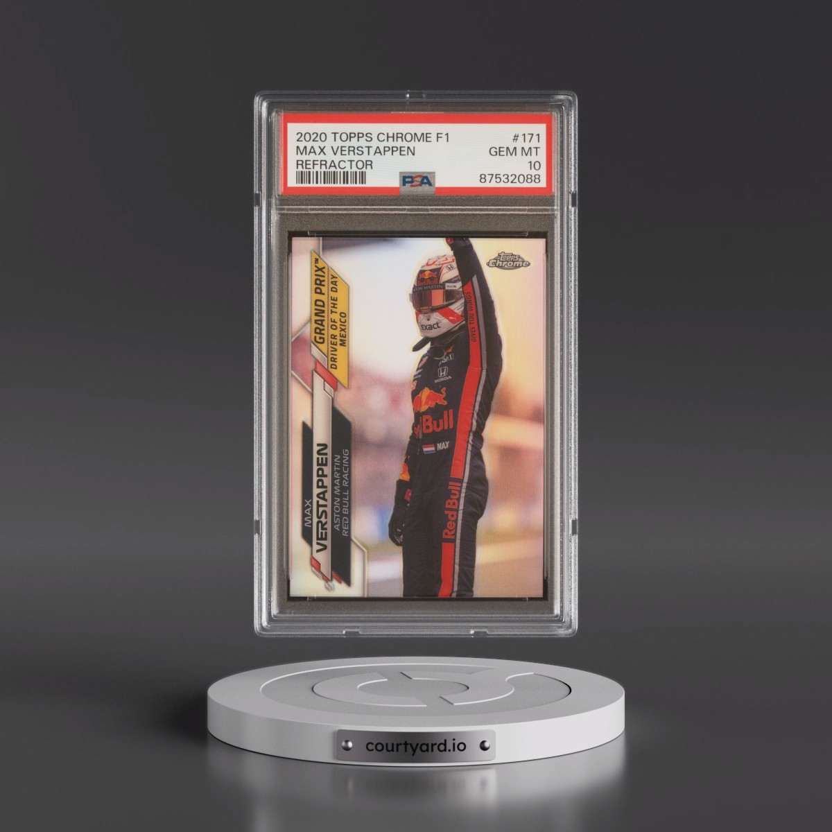 2020 Topps Chrome Formula 1 Max Verstappen - Refractor #171 PSA 10