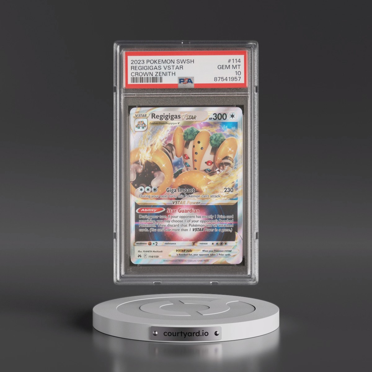 2023 Pokémon Sword and Shield Crown Zenith #114 Regigigas Vstar (PSA 10 GEM MINT)