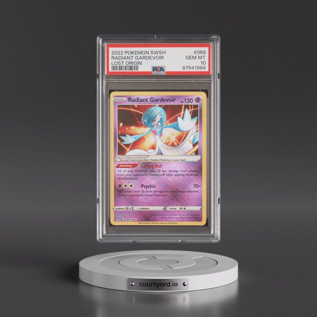 2022 Pokémon Sword & Shield Lost Origin #069 Radiant Gardevoir - Holo (PSA 10 GEM MINT)