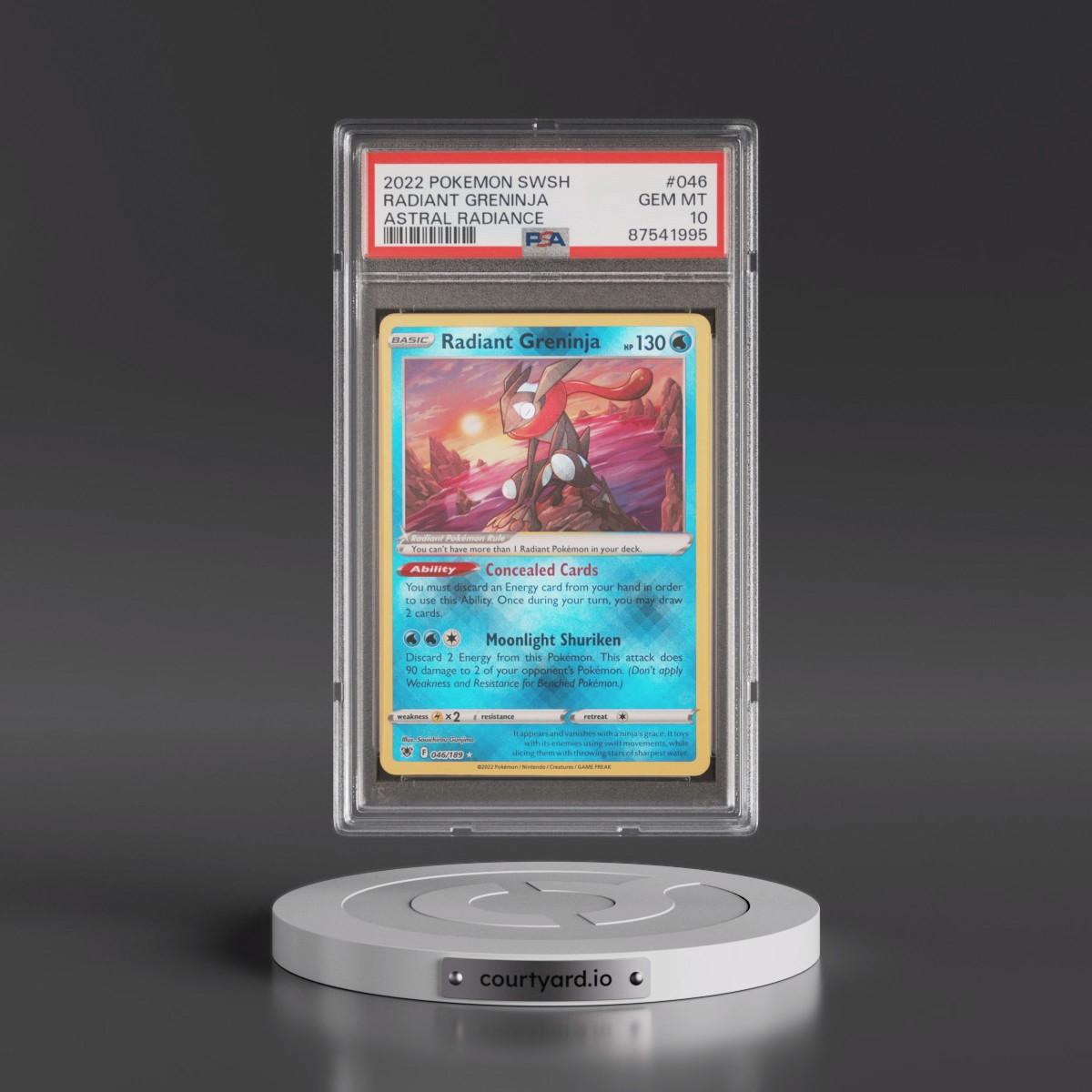 2022 Pokémon Sword & Shield Astral Radiance #046 Radiant Greninja - Holo (PSA 10 GEM MINT)
