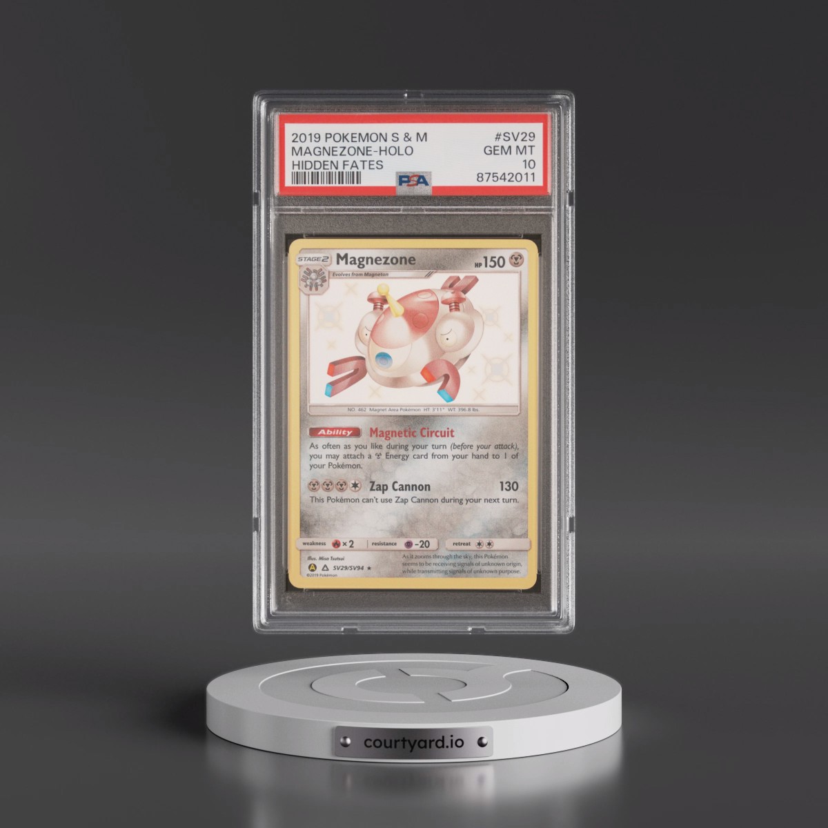 2019 Pokémon Sun & Moon Hidden Fates #SV29 Magnezone - Holo (PSA 10 GEM MINT)