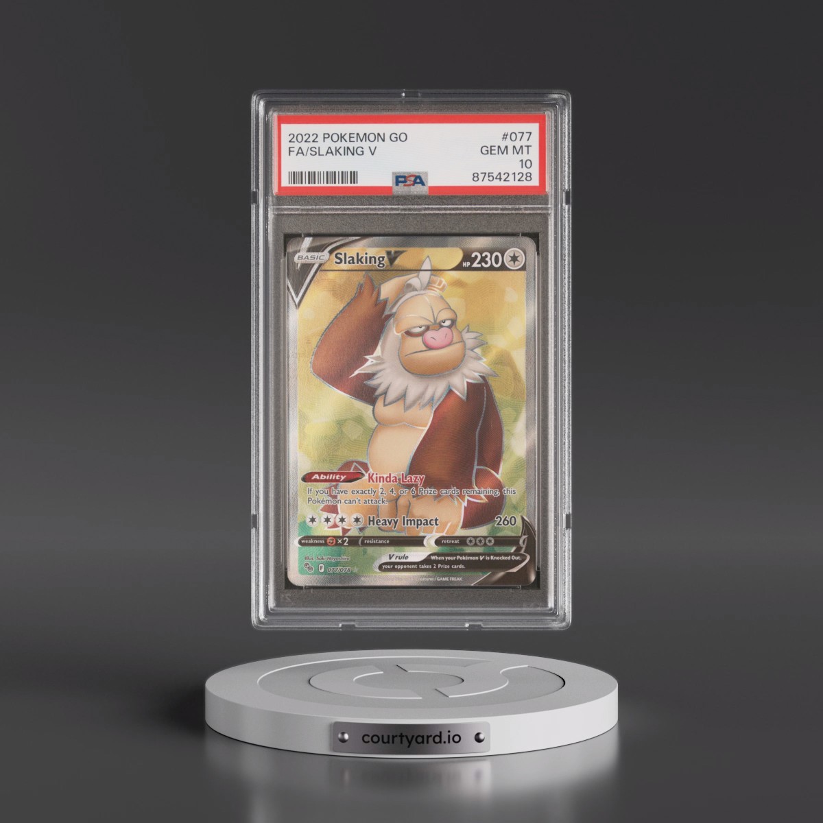 2022 Pokémon Go #077 Slaking V - Holo Full Art (PSA 10 GEM MINT)