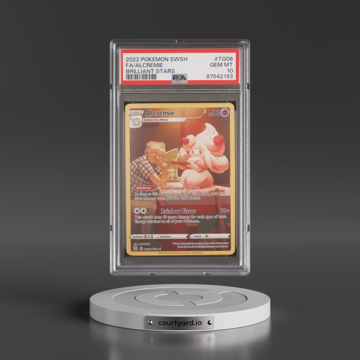 2022 Pokémon Sword & Shield Brilliant Stars #TG08 Alcremie - Full Art (PSA 10 GEM MINT)
