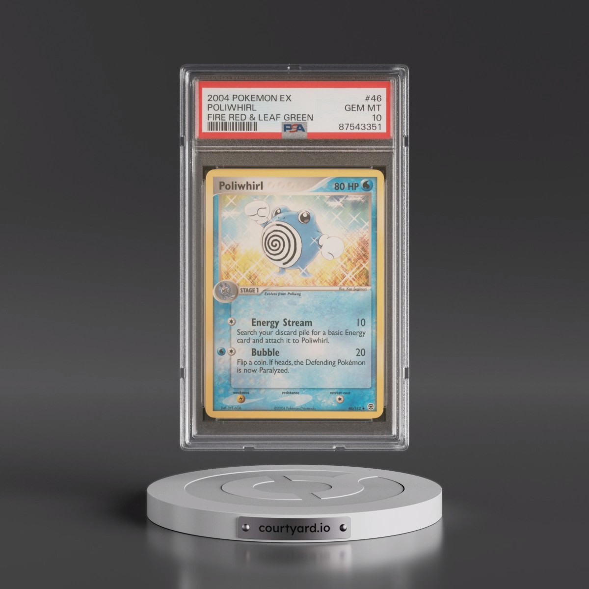 2004 Pokémon EX Fire Red & Leaf Green #46 Poliwhirl (PSA 10 GEM MINT)