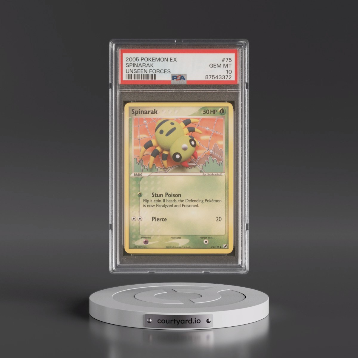 2005 Pokémon EX Unseen Forces #75 Spinarak (PSA 10 GEM MINT)