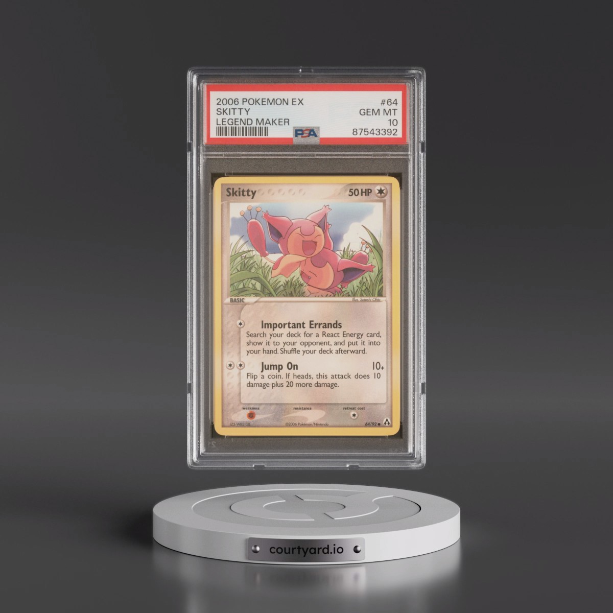 2006 Pokémon EX Legend Maker #64 Skitty (PSA 10 GEM MINT)