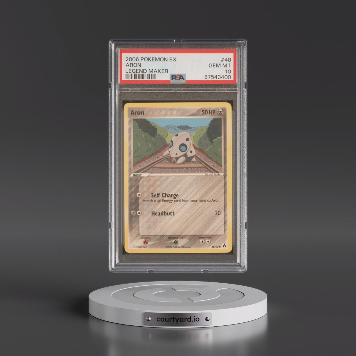 2006 Pokémon EX Legend Maker #48 Aron (PSA 10 GEM MINT)