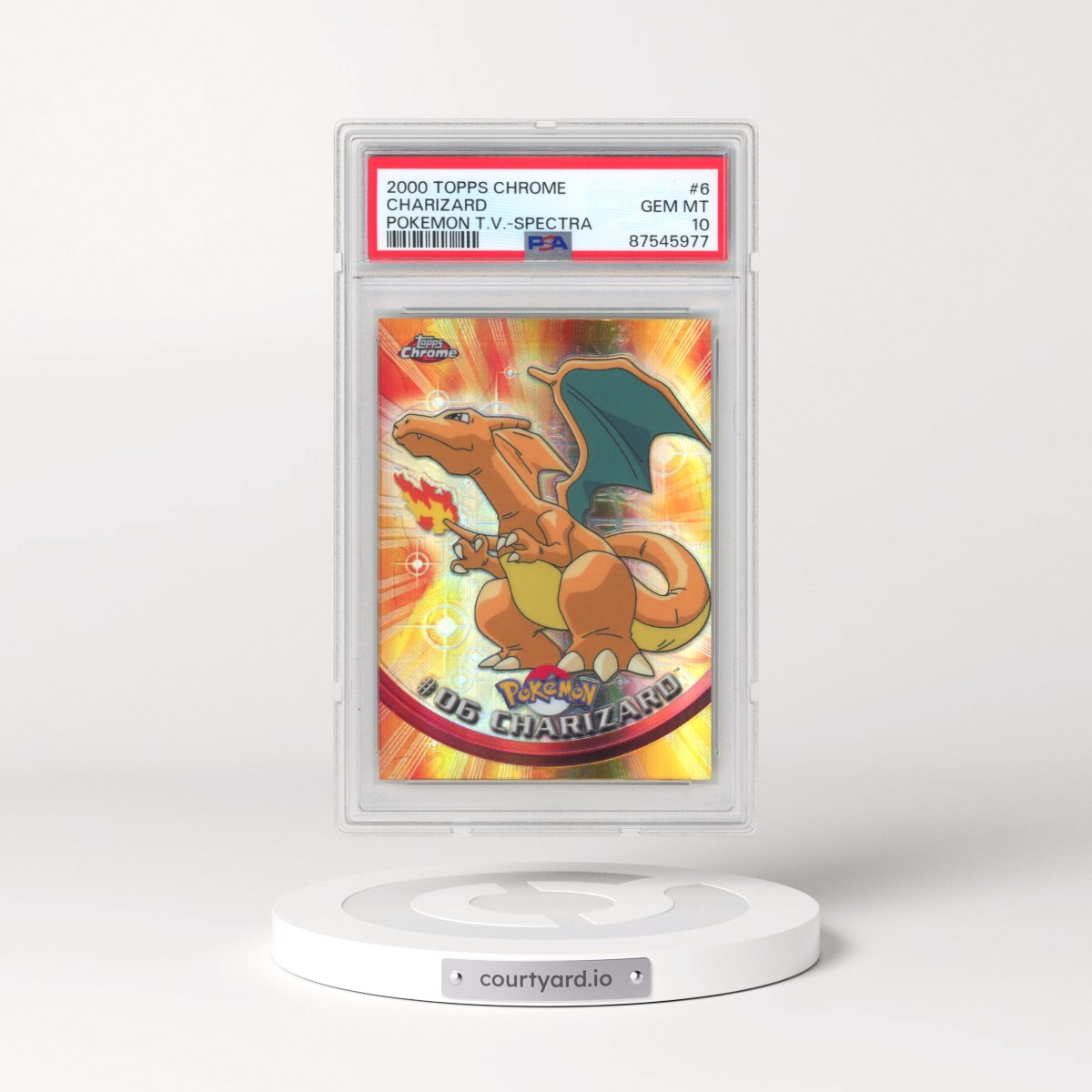 2000 Topps Chrome Pokémon T.V. #6 Charizard - Spectra (PSA 10 GEM MINT)
