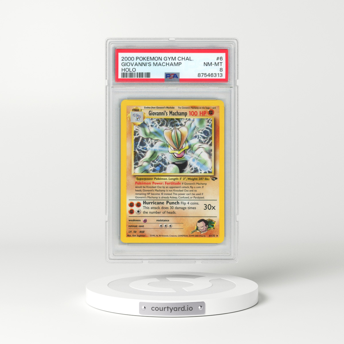 2000 Pokémon Gym Challenge #6 Giovanni's Machamp - Holo (PSA 8 NM-MT)