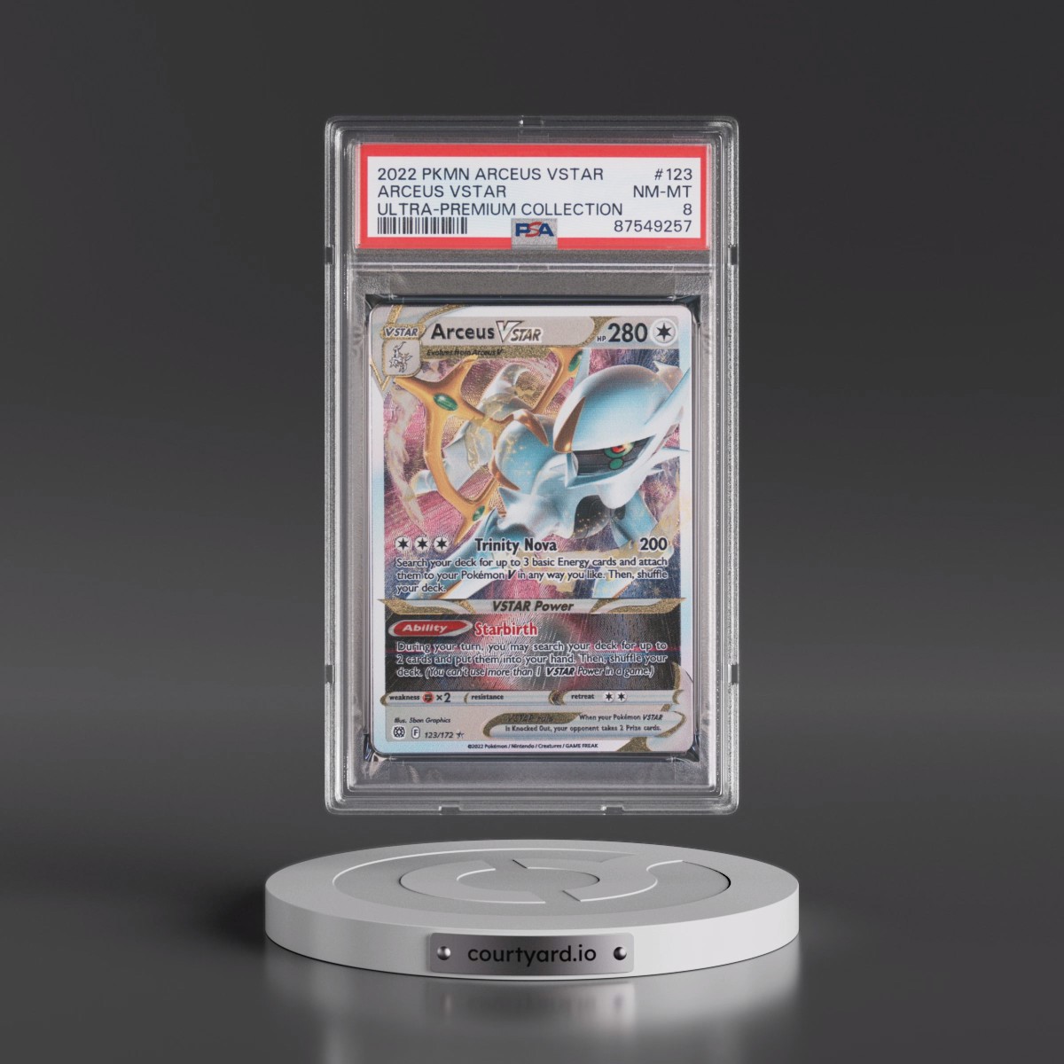 2022 Pokémon Arceus Vstar Ultra-Premium Collection #123 Arceus Vstar (PSA 8 NM-MT)