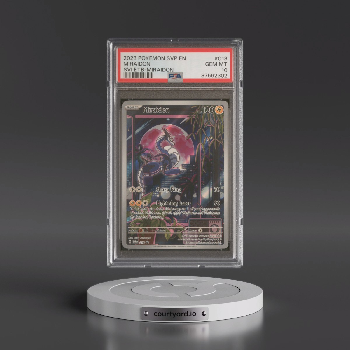 2023 Pokémon Svp EN-SV Black Star Promo #013 Miraidon - Scarlet & Violet Elite Trainer Box-Miraidon (PSA 10 GEM MINT)