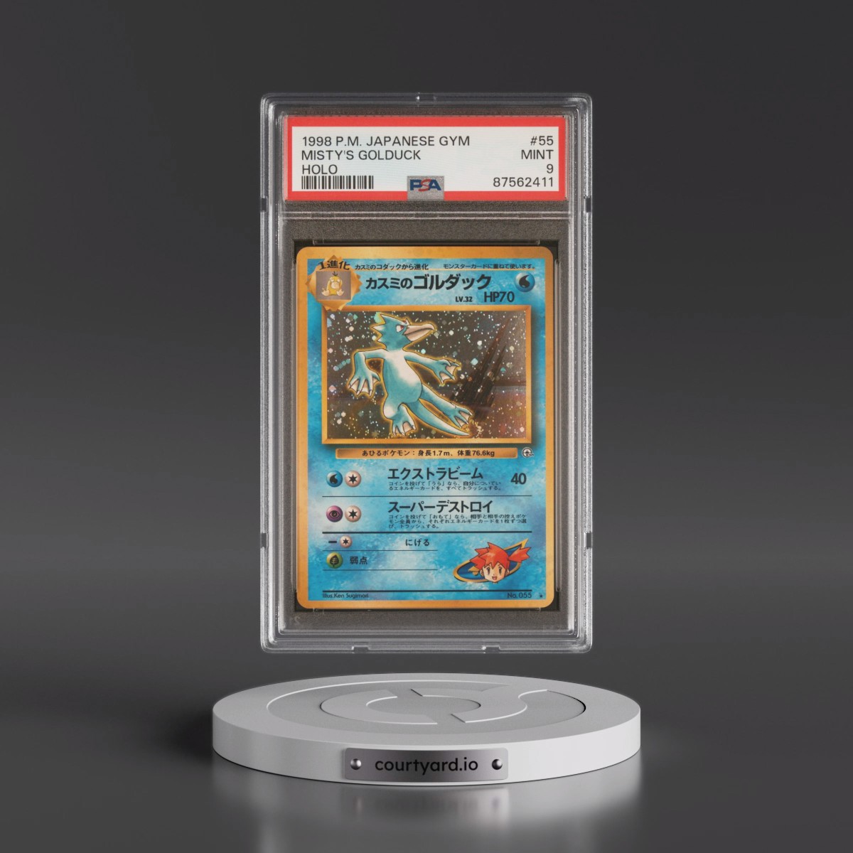 1998 Pokémon Gym #55 Misty's Golduck - Holo (PSA 9 MINT)