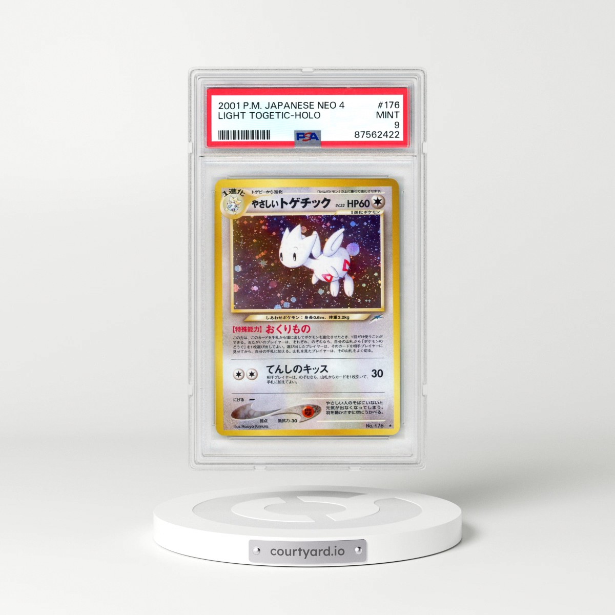 2001 Pokémon Neo 4 #176 Light Togetic - Holo (PSA 9 MINT)