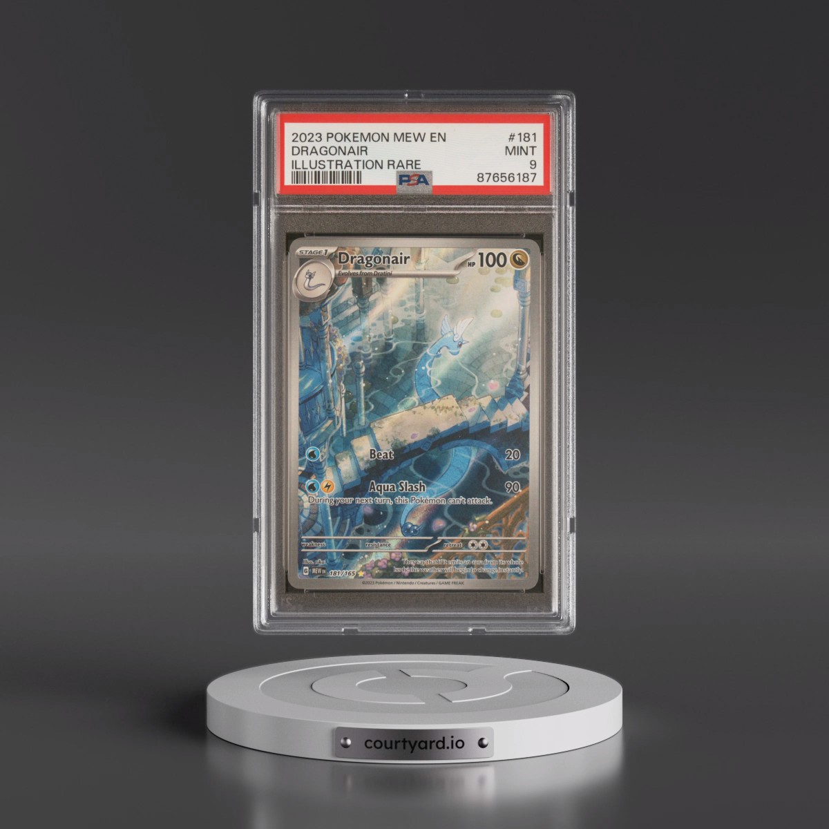 2023 Pokémon Mew EN-151 #181 Dragonair - Illustration Rare (PSA 9 MINT)
