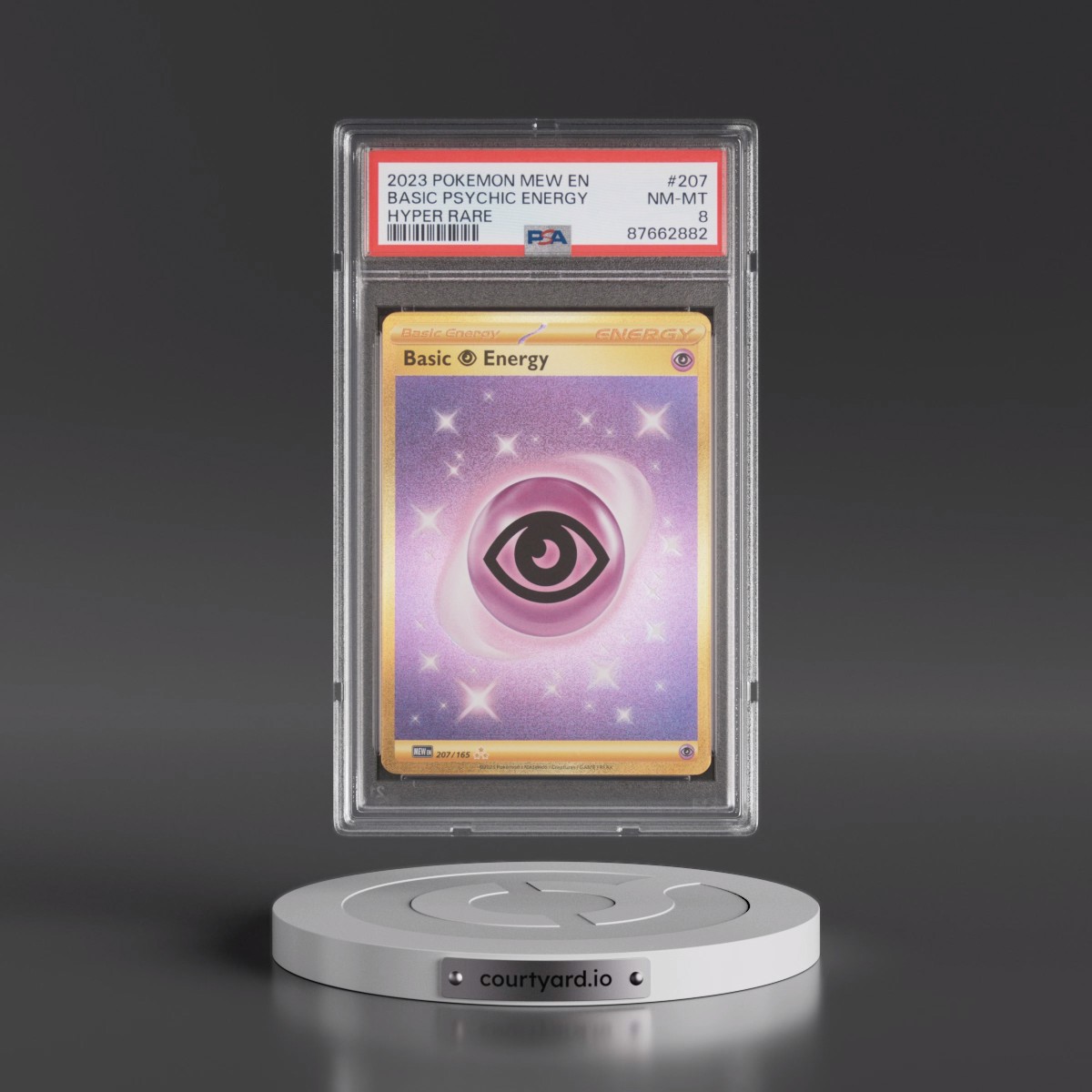 2023 Pokémon Mew EN-151 #207 Basic Psychic Energy - Hyper Rare (PSA 8 NM-MT)