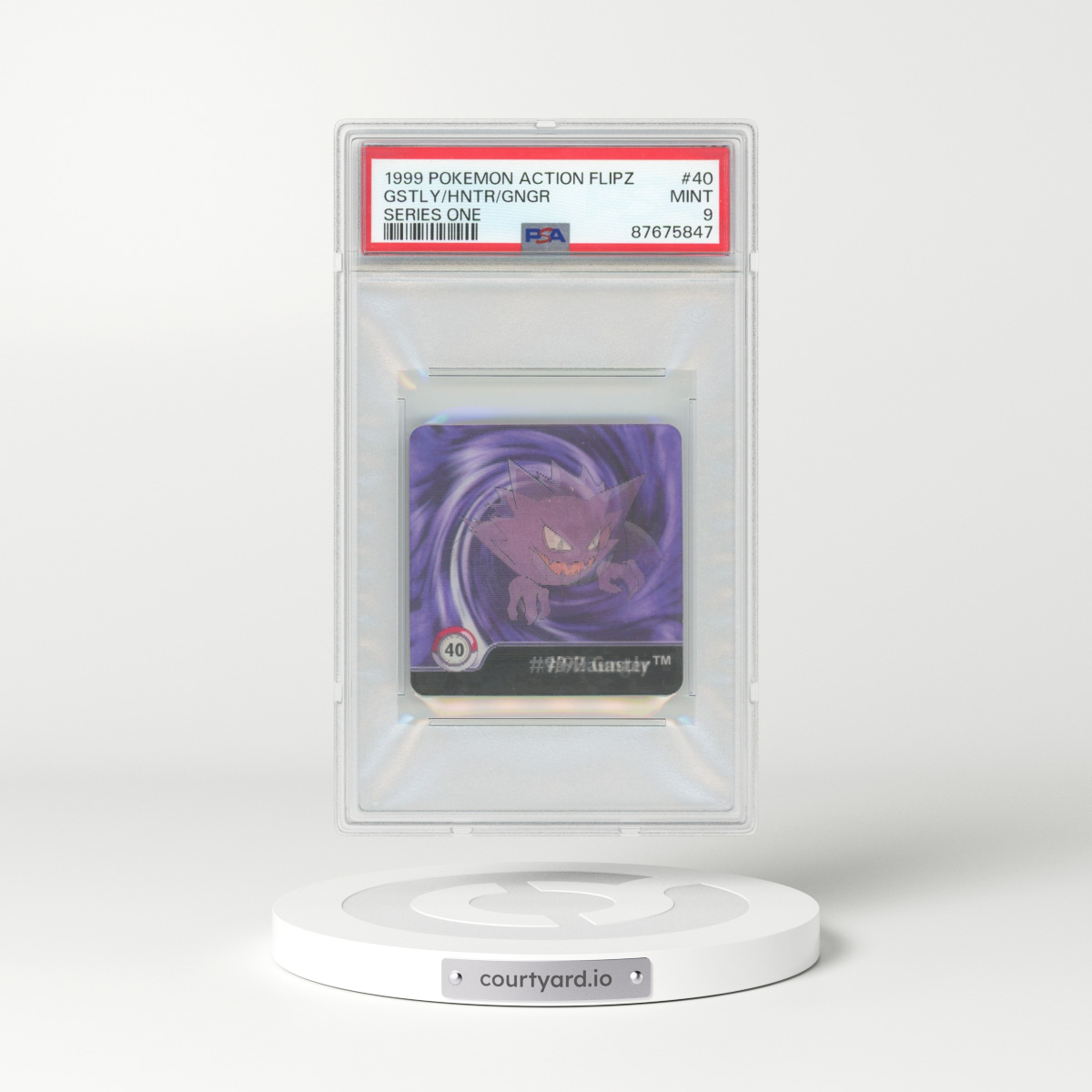 1999 Pokémon Action Flipz Series One #40 Gastly/Gengar/Haunter (PSA 9 MINT)