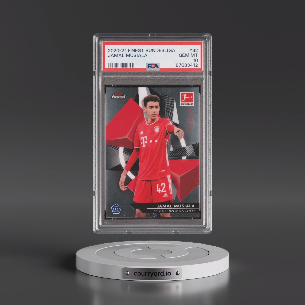 2020 Topps Finest Bundesliga #82 Jamal Musiala (PSA 10 GEM MINT)