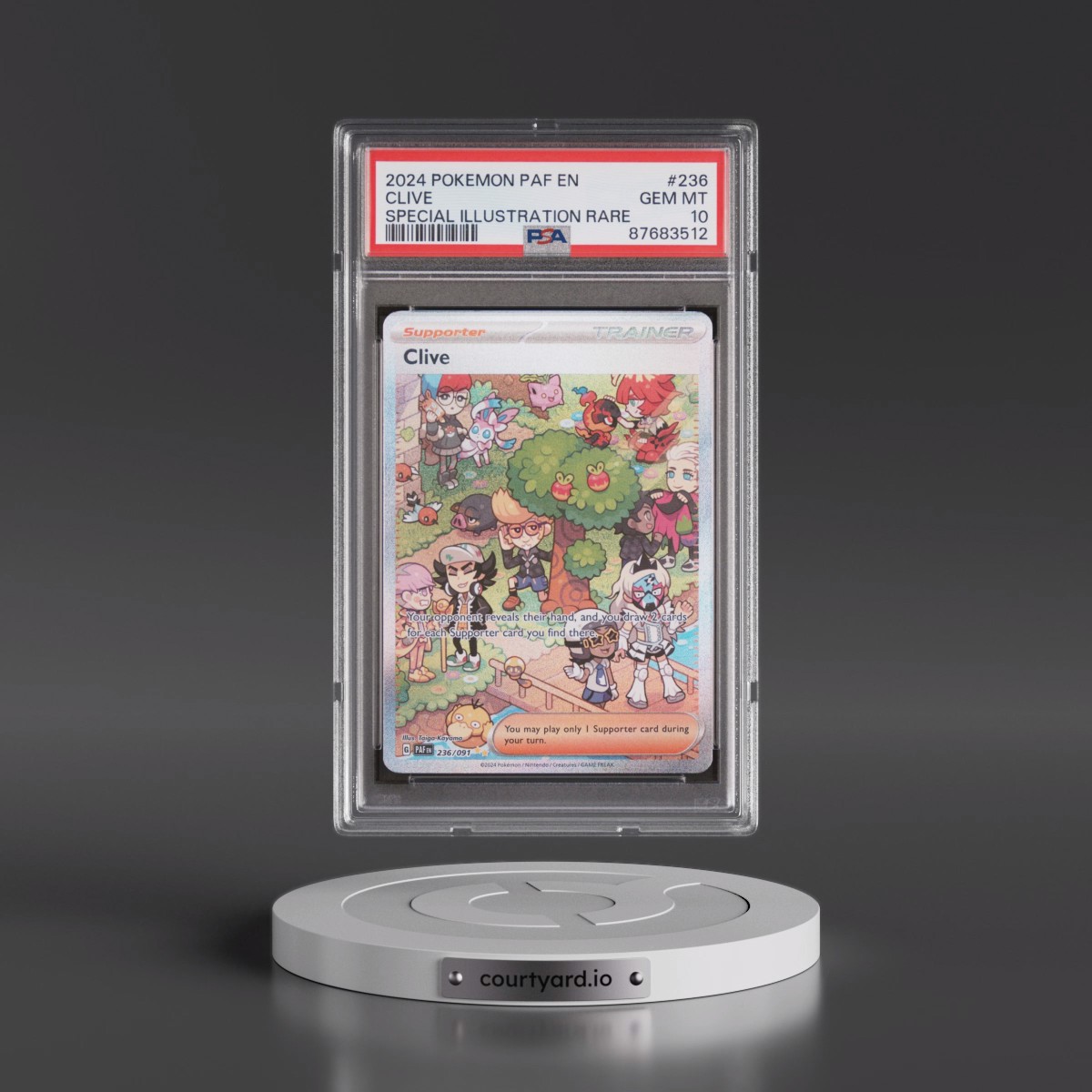 2024 Pokémon Paf EN-Paldean Fates #236 Clive - Special Illustration Rare (PSA 10 GEM MINT)