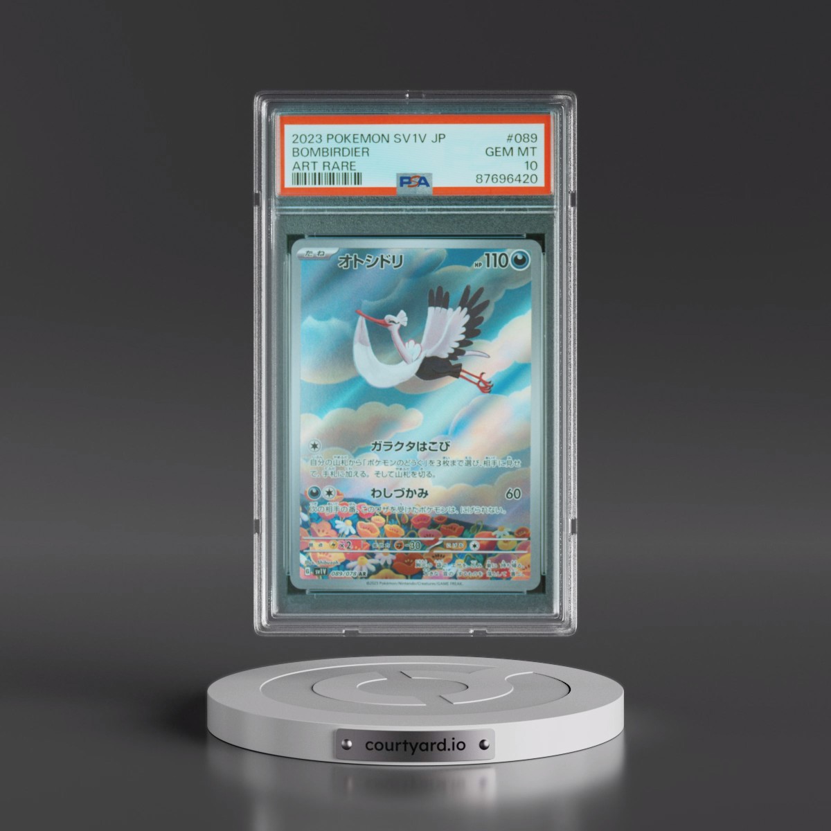 2023 Pokémon Sv1v-Violet EX #089 Bombirdier - Art Rare (PSA 10 GEM MINT)