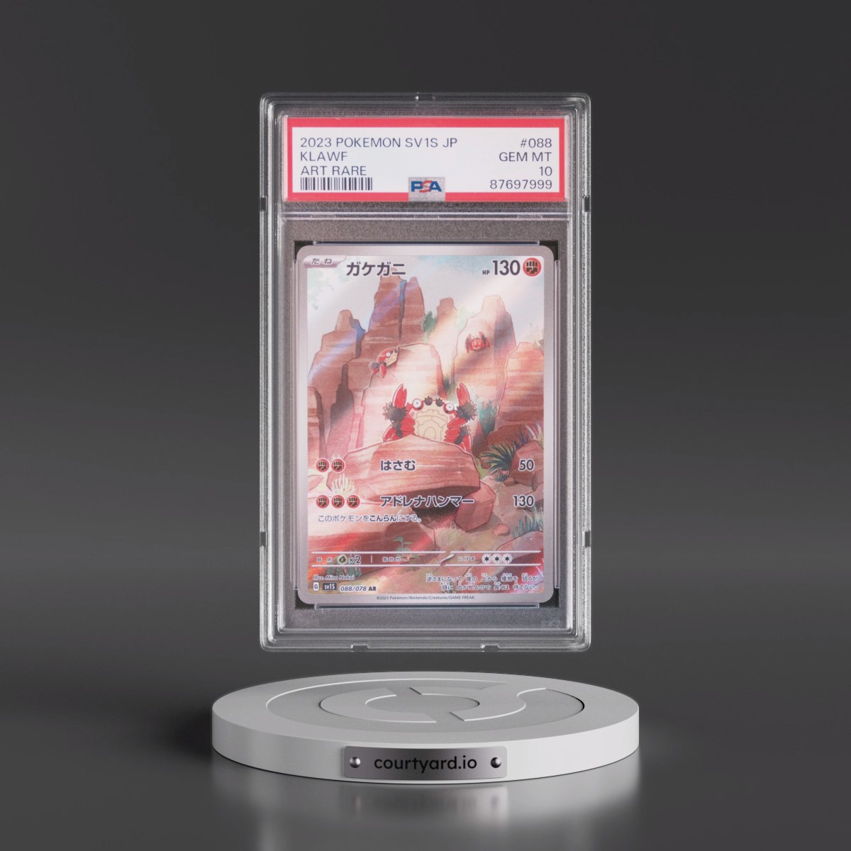 2023 Pokémon Sv1s-Scarlet EX #088 Klawf - Art Rare (PSA 10 GEM MINT)