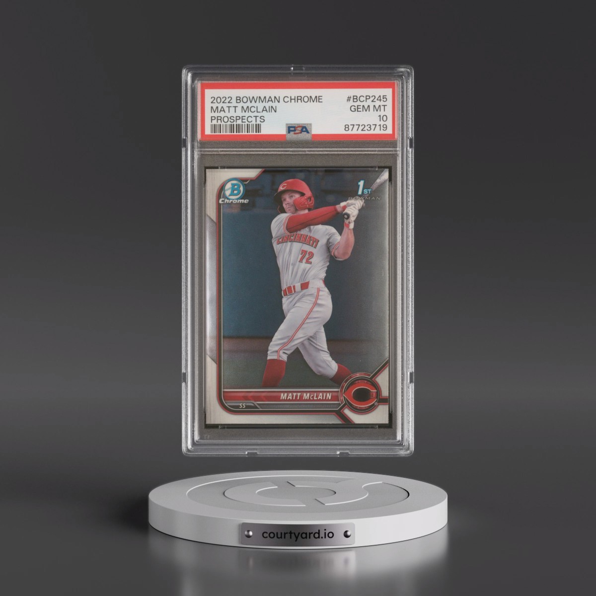 2022 Bowman Chrome Prospects #BCP245 Matt Mclain (PSA 10 GEM MINT)