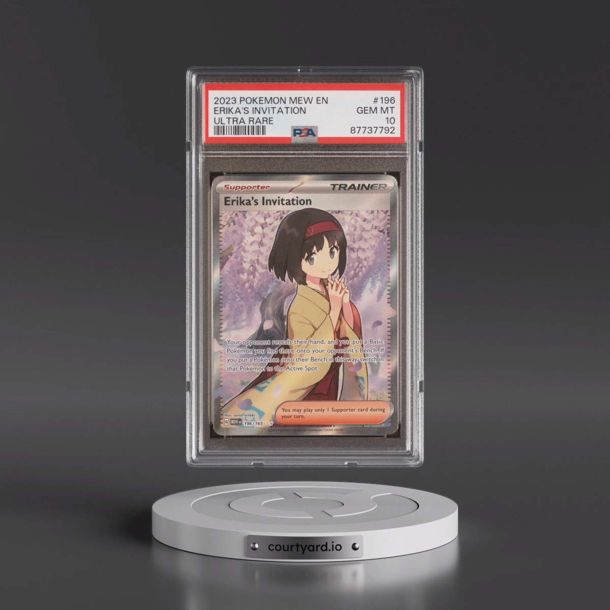 2023 Pokémon Mew EN-151 #196 Erika's Invitation - Ultra Rare (PSA 10 GEM MINT)