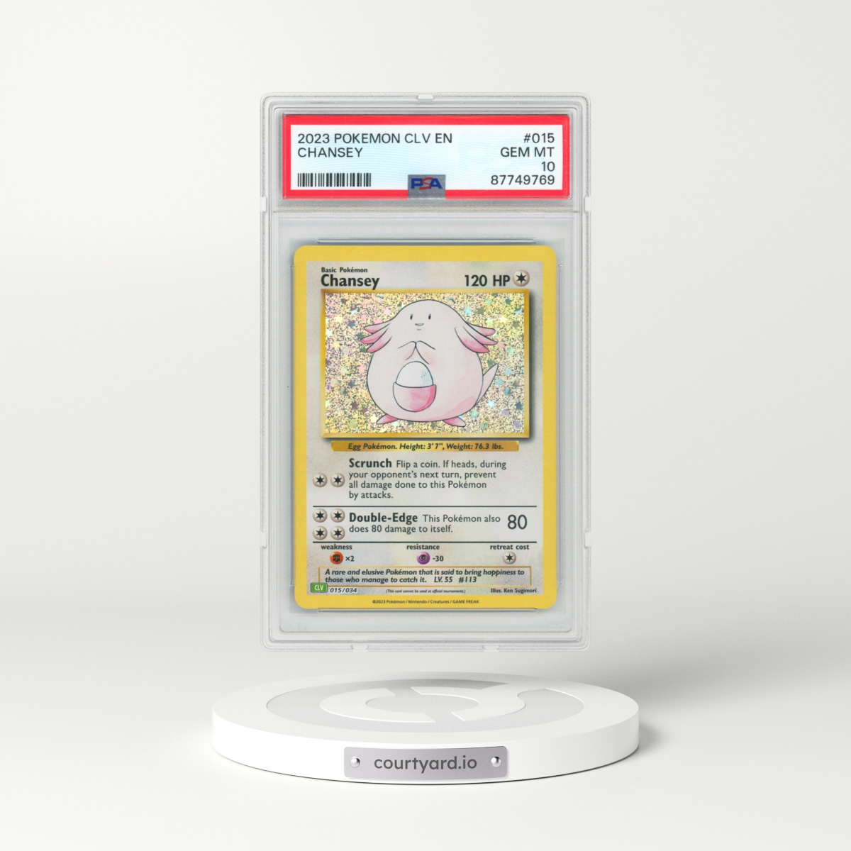 2023 Pokémon CLV-Trading Card Game Classic Venusaur & Lugia EX Deck #015 Chansey (PSA 10 GEM MINT)