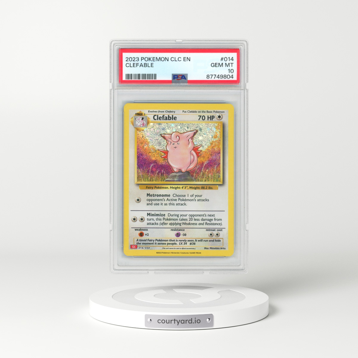 2023 Pokémon Clc-Trading Card Game Classic Charizard & HO-Oh EX Deck #014 Clefable (PSA 10 GEM MINT)