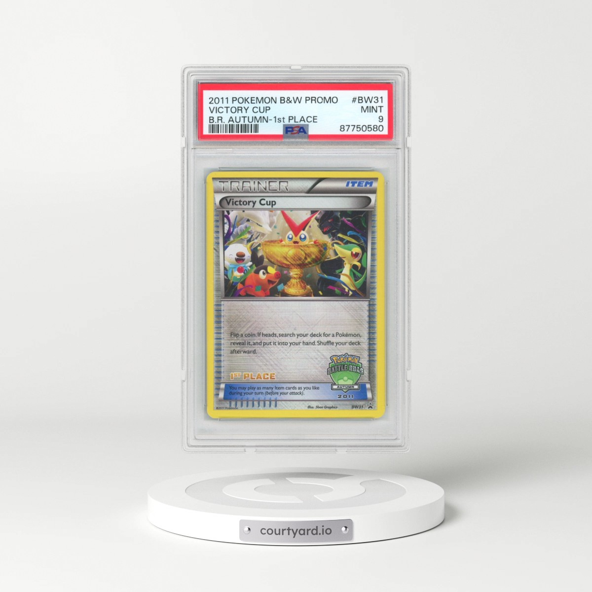 2011 Pokémon Black & White Promo #BW31 Victory Cup - Battle Road Autumn-1st Place (PSA 9 MINT)