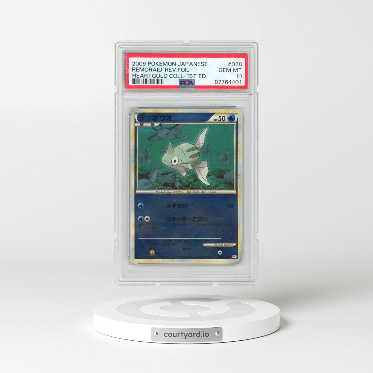 2009 Pokémon Heartgold Collection #028 Remoraid - 1st Edition Reverse Foil (PSA 10 GEM MINT)