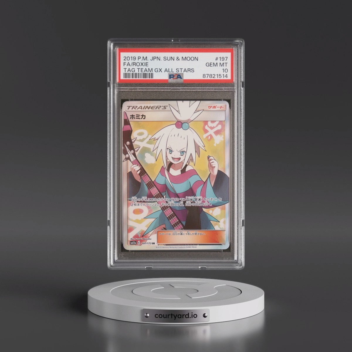 2019 Pokémon Sun & Moon Tag Team GX All Stars #197 Roxie - Full Art (PSA 10 GEM MINT)