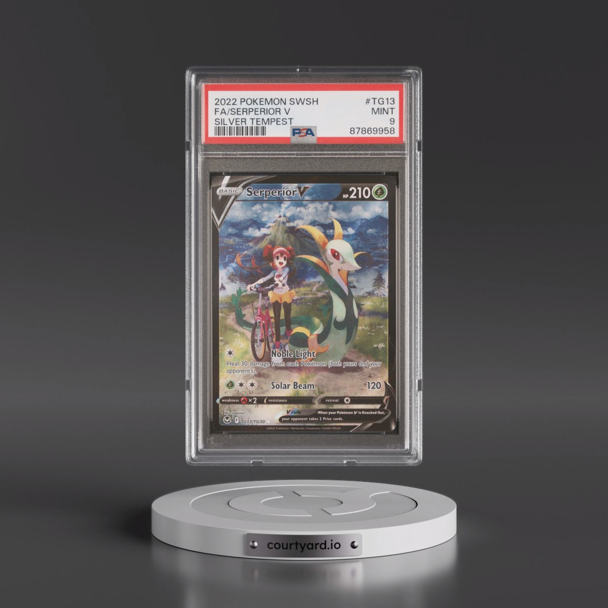 2022 Pokémon Sword & Shield Silver Tempest #TG13 Serperior V - Holo Full Art (PSA 9 MINT)