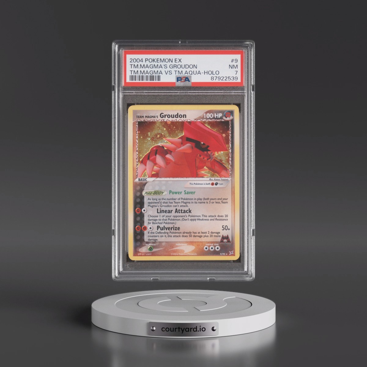 2004 Pokémon EX Team Magma VS Team Aqua #9 Team Magma's Groudon - Holo (PSA 7 NM)