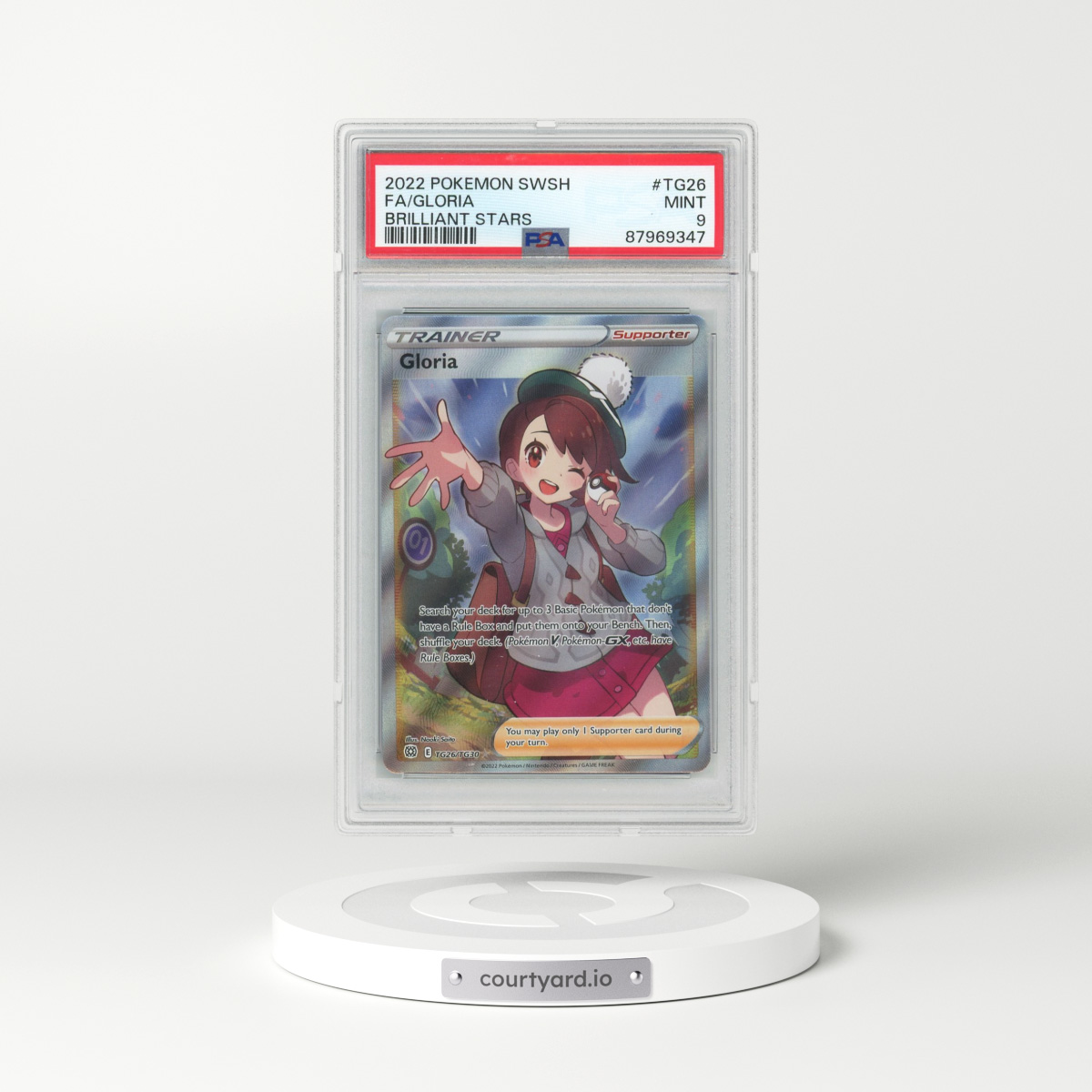 2022 Pokémon Sword & Shield Brilliant Stars #TG26 Gloria - Full Art (PSA 9 MINT)