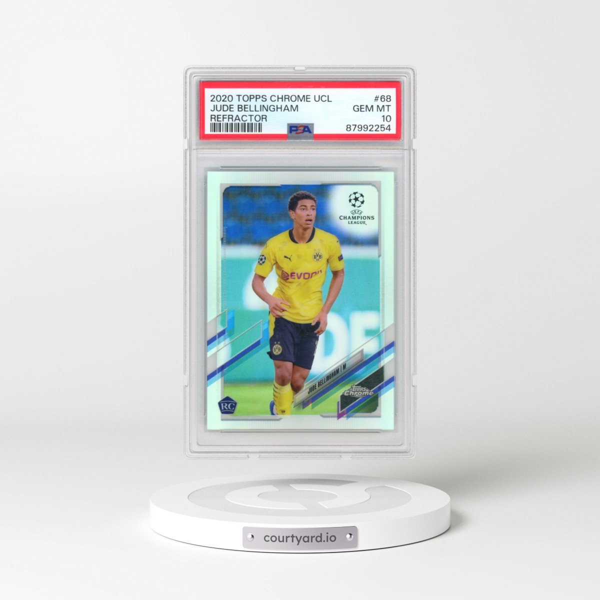 2020 Topps Chrome UEFA Champions League #68 Jude Bellingham - Refractor (PSA 10 GEM MINT)